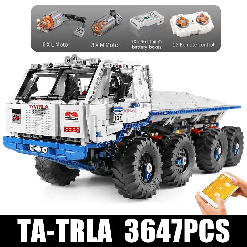 Building Blocks Tech MOC 13144 APP Motorized Heavy Tow Truck Bricks Toy Construction Set Toys - 2