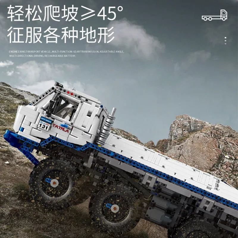 Building Blocks Tech MOC 13144 APP Motorized Heavy Tow Truck Bricks Toy - 18