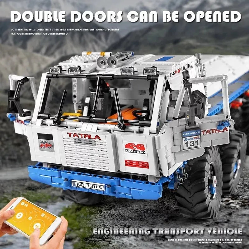 Building Blocks Tech MOC 13144 APP Motorized Heavy Tow Truck Bricks Toy Construction Set Toys - 8