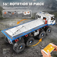 Thumbnail for Building Blocks Tech MOC 13144 APP Motorized Heavy Tow Truck Bricks Toy Construction Set Toys - 9