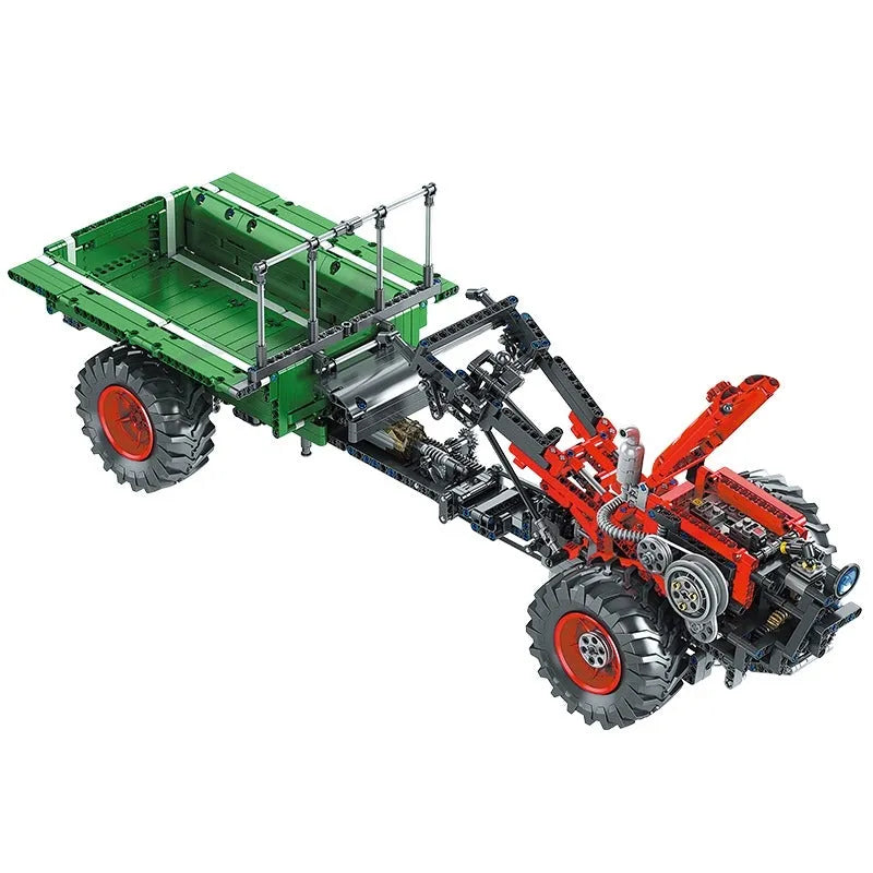 Building Blocks Tech MOC 17005 APP Motorized RC Farm Tractor Bricks Toy - 4