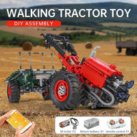 Thumbnail for Building Blocks Tech MOC 17005 APP Motorized RC Farm Tractor Bricks Toy Construction Set Toys - 6