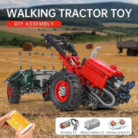 Thumbnail for Building Blocks Tech MOC 17005 APP Motorized RC Farm Tractor Bricks Toy - 6