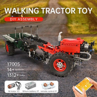 Thumbnail for Building Blocks Tech MOC 17005 APP Motorized RC Farm Tractor Bricks Toy Construction Set Toys - 2