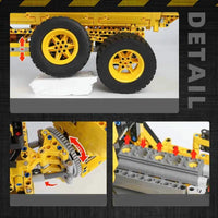 Thumbnail for Building Blocks Tech MOC 17010 Motorized RC Custom Dump Truck Bricks Toys Construction Set Toys - 10