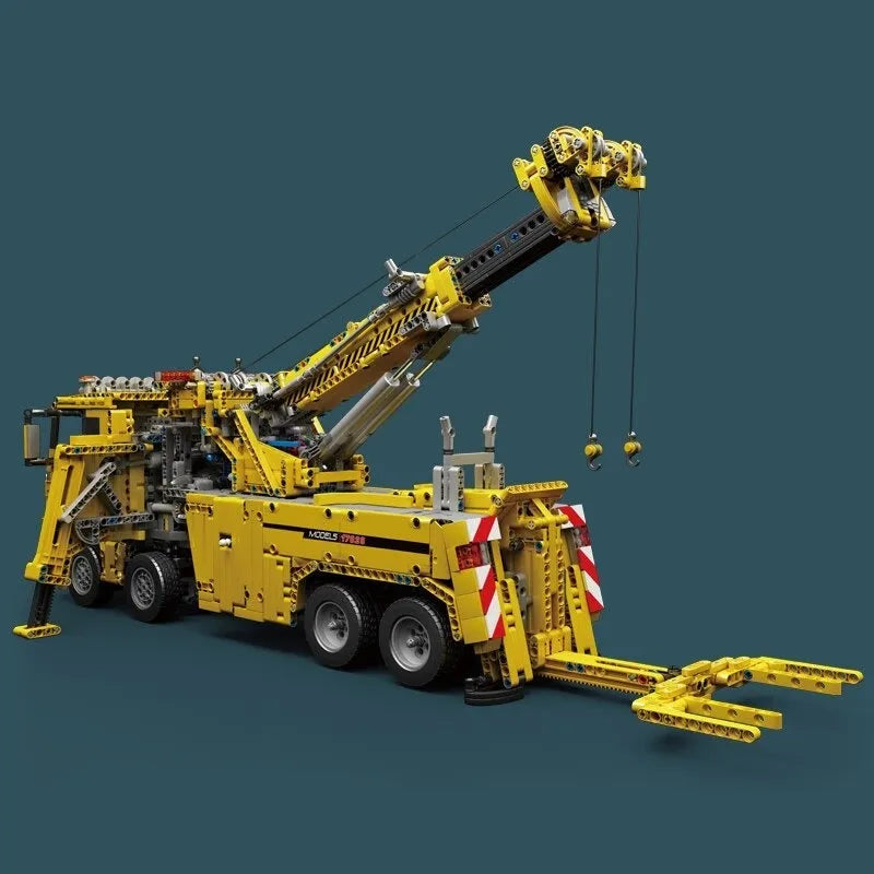 Building Blocks Tech MOC 17028 APP RC Fire Service Rescue Truck Bricks Toy - 4