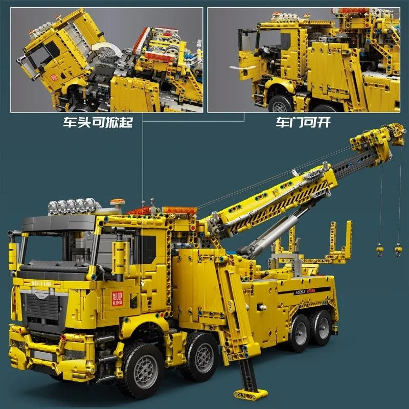 Building Blocks Tech MOC 17028 APP RC Fire Service Rescue Truck Bricks Toy - 5