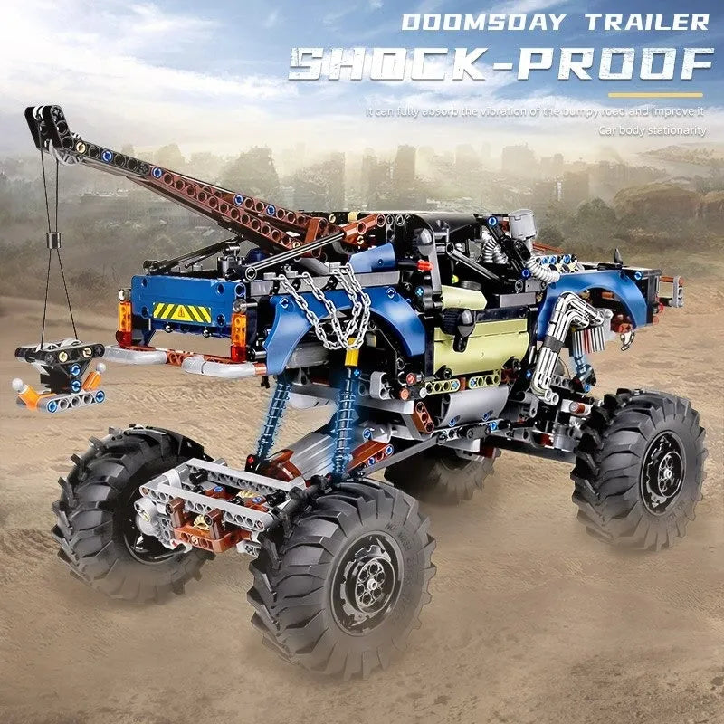 Building Blocks Tech MOC 18006 APP RC Rebel Tow Pickup Truck Bricks Toy Construction Set Toys - 2