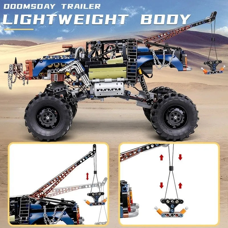 Building Blocks Tech MOC 18006 APP RC Rebel Tow Pickup Truck Bricks Toy Construction Set Toys - 3