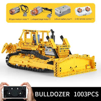 Thumbnail for Building Blocks Tech MOC APP Bulldozer RC Caterpillar D8K Bricks Toy 17024 - 1