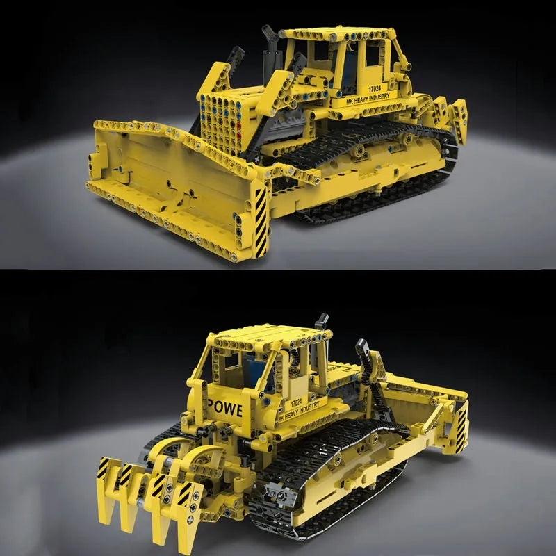 Building Blocks Tech MOC APP Bulldozer RC Caterpillar D8K Bricks Toy 17024 Construction Set Toys - 4