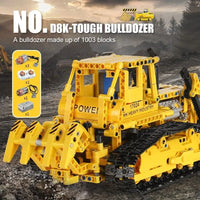Thumbnail for Building Blocks Tech MOC APP Bulldozer RC Caterpillar D8K Bricks Toy 17024 Construction Set Toys - 8