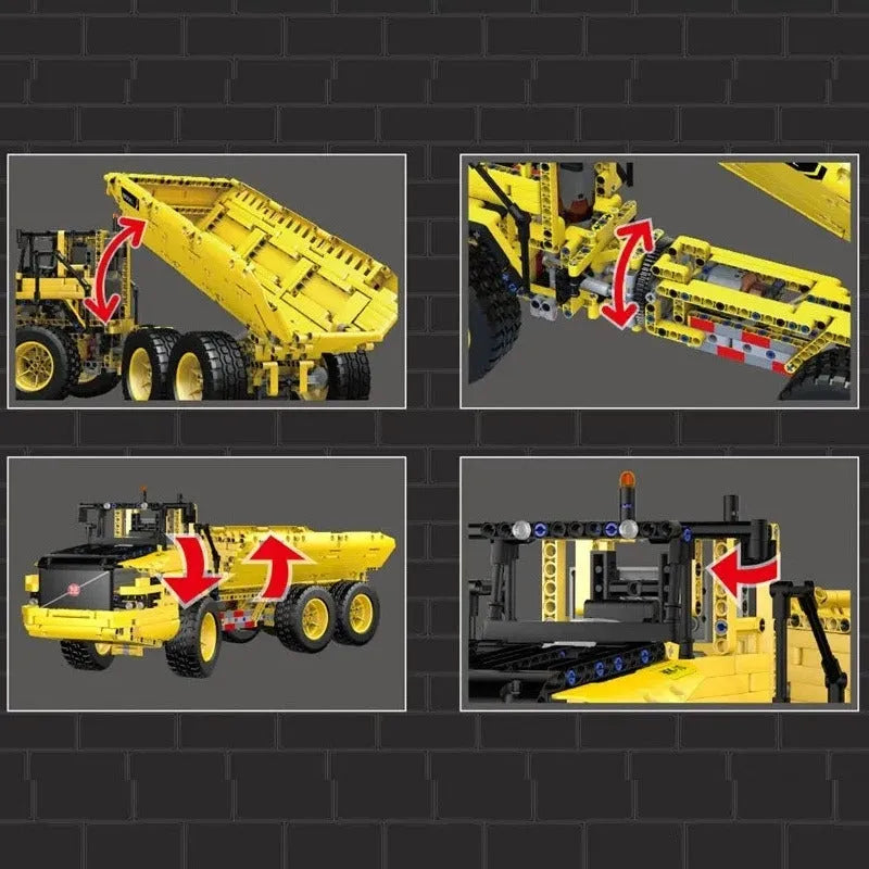 Building Blocks Tech MOC APP Motorized RC Custom Dump Truck Bricks Toy 17010 - 11