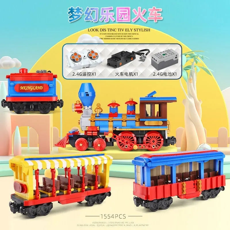 Building Blocks Tech MOC APP Motorized RC Dream Train Bricks Toy 12004 - 6