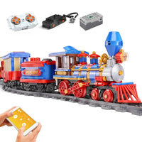 Thumbnail for Building Blocks Tech MOC APP Motorized RC Dream Train Bricks Toy 12004 - 1