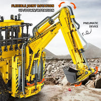 Thumbnail for Building Blocks Tech MOC APP RC Pneumatic Bulldozer Bricks Toy 17023 - 7