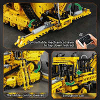 Thumbnail for Building Blocks Tech MOC APP RC Pneumatic Bulldozer Bricks Toy 17023 Construction Set Toys - 9