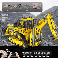 Thumbnail for Building Blocks Tech MOC APP RC Pneumatic Bulldozer Bricks Toy 17023 Construction Set Toys - 3