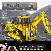 Thumbnail for Building Blocks Tech MOC APP RC Pneumatic Bulldozer Bricks Toy 17023 - 3