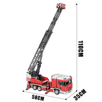 Thumbnail for Building Blocks Tech MOC APP RC Rescue Fire Engine Ladder Truck Bricks Toy 17022 - 7