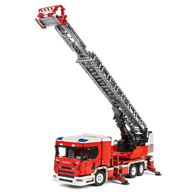 Building Blocks Tech MOC APP RC Rescue Fire Engine Ladder Truck Bricks Toy 17022 Construction Set Toys - 11