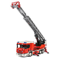 Thumbnail for Building Blocks Tech MOC APP RC Rescue Fire Engine Ladder Truck Bricks Toy 17022 - 11