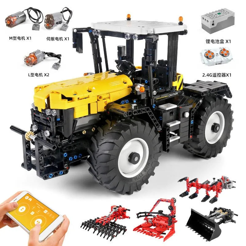 Building Blocks Tech MOC APP RC Tractor Fastrac 4000ER Truck Bricks Toys 17019 - 2