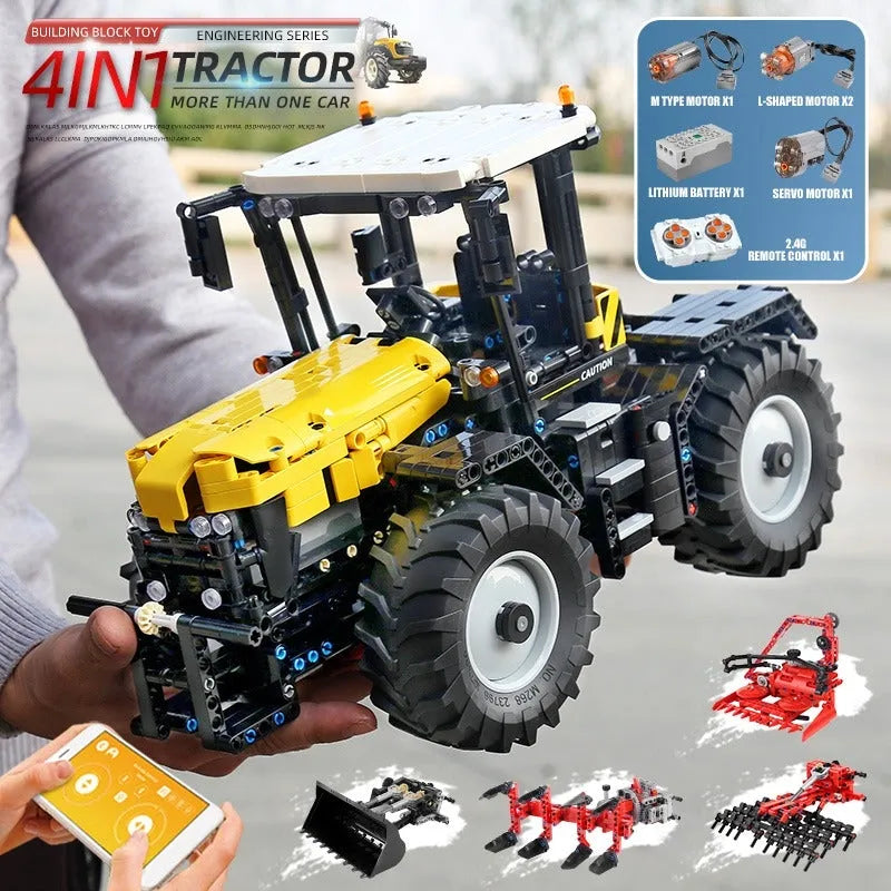 Building Blocks Tech MOC APP RC Tractor Fastrac 4000ER Truck Bricks Toys 17019 - 14