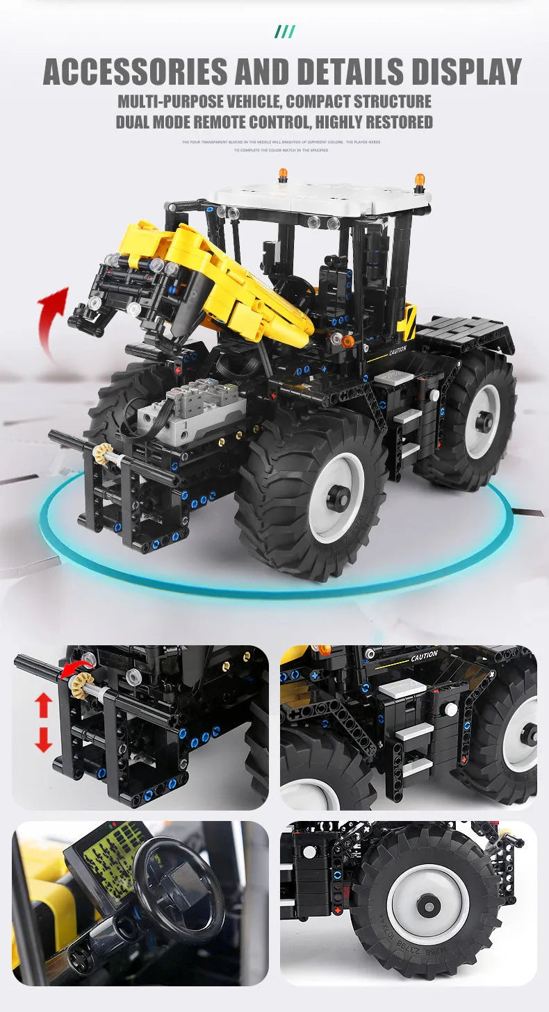 Building Blocks Tech MOC APP RC Tractor Fastrac 4000ER Truck Bricks Toys 17019 - 7