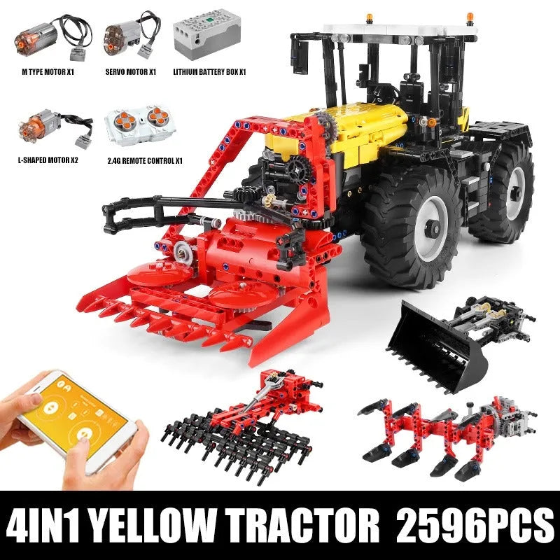 Building Blocks Tech MOC APP RC Tractor Fastrac 4000ER Truck Bricks Toys 17019 Construction Set Toys - 1