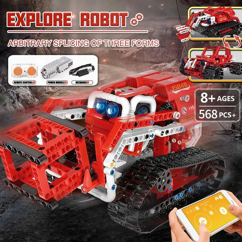 Building Blocks Tech MOC APP Transport RC Robot Bricks Toy 15048 - 2