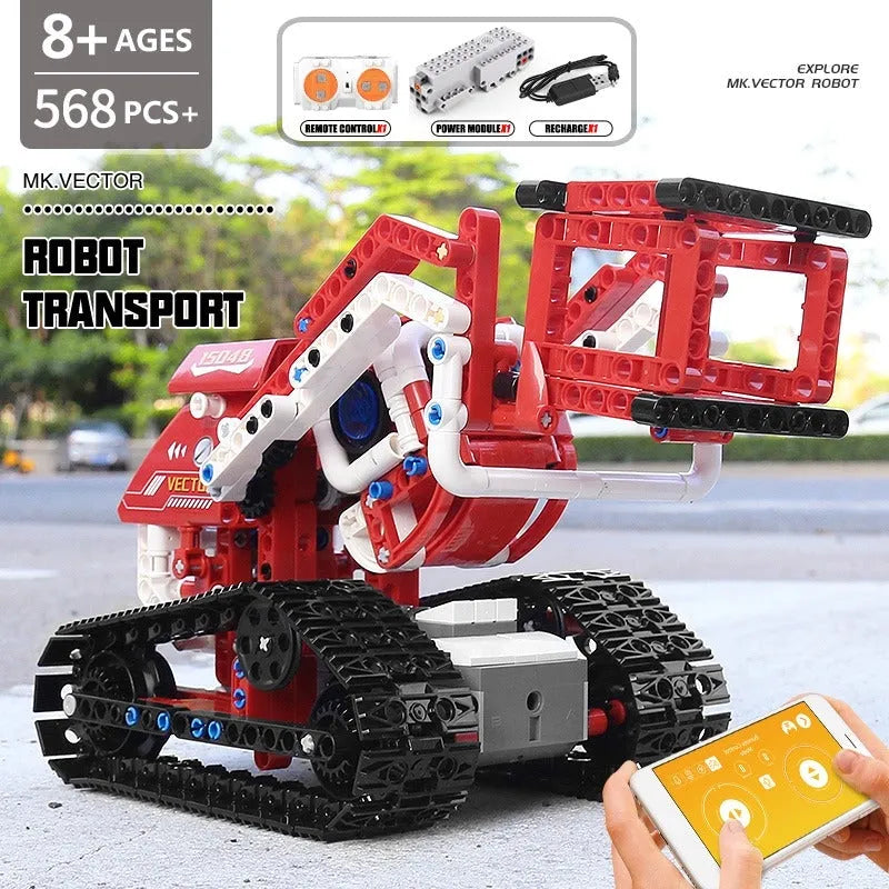 Building Blocks Tech MOC APP Transport RC Robot Bricks Toy 15048 - 4