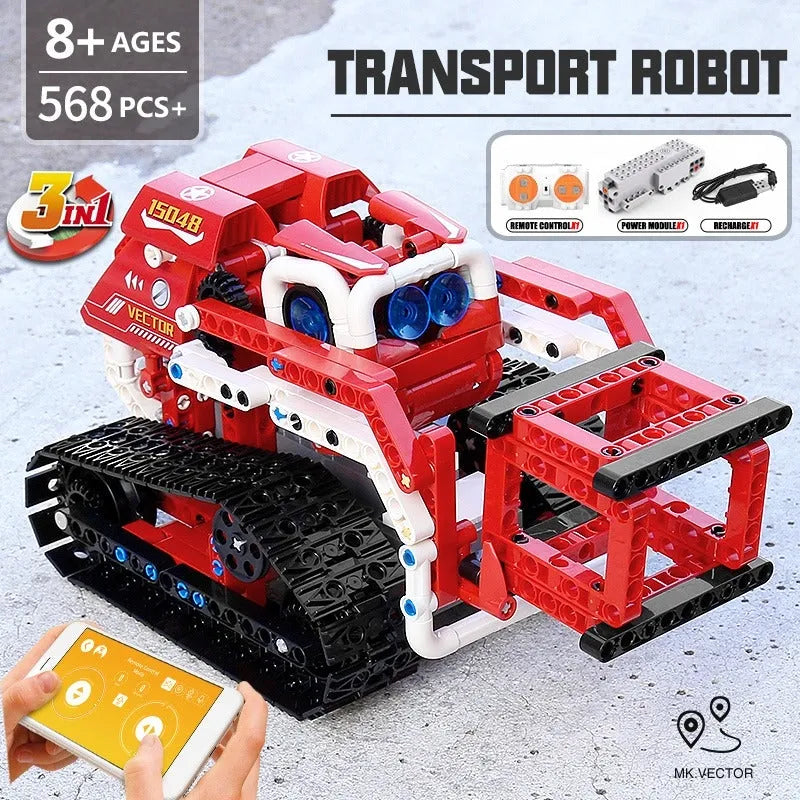Building Blocks Tech MOC APP Transport RC Robot Bricks Toy 15048 - 3