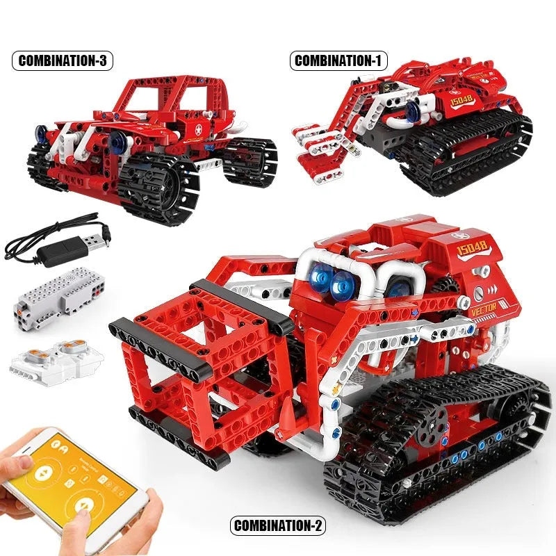 Building Blocks Tech MOC APP Transport RC Robot Bricks Toy 15048 - 6