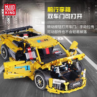 Thumbnail for Building Blocks Tech MOC Audi R8 V10 Roadster Racing Car Bricks Toy 13127 - 12