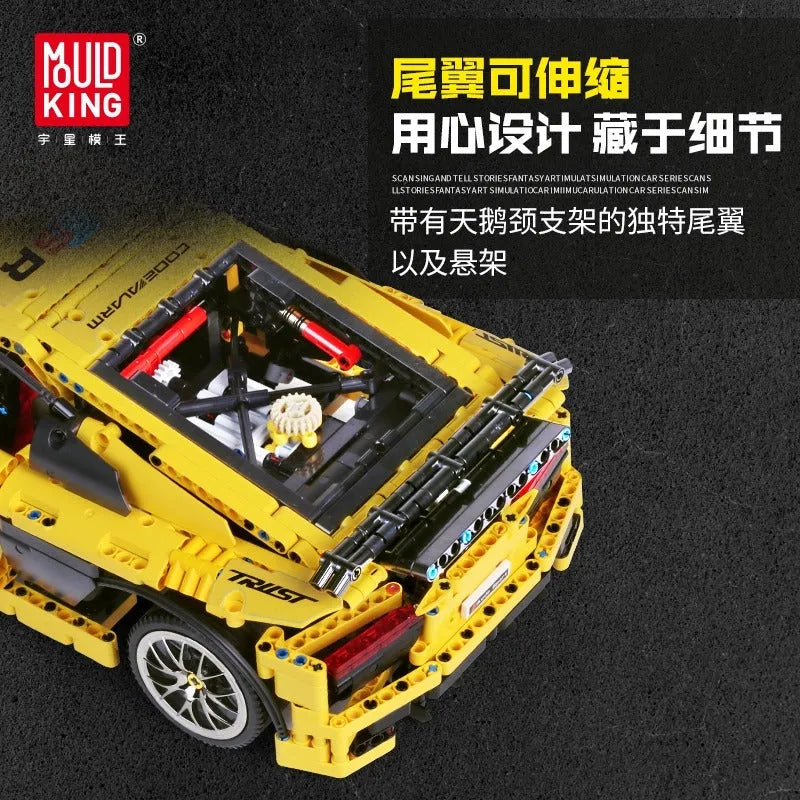Building Blocks Tech MOC Audi R8 V10 Roadster Racing Car Bricks Toy 13127 - 13