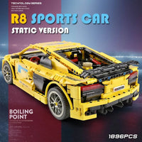 Thumbnail for Building Blocks Tech MOC Audi R8 V10 Roadster Racing Car Bricks Toy 13127 - 5