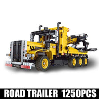 Thumbnail for Building Blocks Tech MOC City Heavy Tow Rescue Truck Bricks Toys 17011 - 1