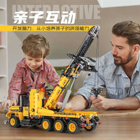 Thumbnail for Building Blocks Tech MOC City Heavy Tow Rescue Truck Bricks Toys 17011 - 6