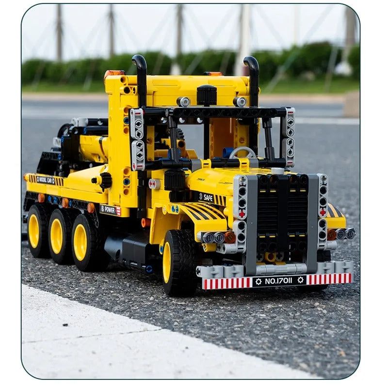 Building Blocks Tech MOC City Heavy Tow Rescue Truck Bricks Toys 17011 - 14