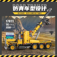 Thumbnail for Building Blocks Tech MOC City Heavy Tow Rescue Truck Bricks Toys 17011 - 8
