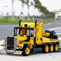 Thumbnail for Building Blocks Tech MOC City Heavy Tow Rescue Truck Bricks Toys 17011 - 3
