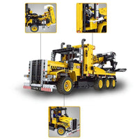 Thumbnail for Building Blocks Tech MOC City Heavy Tow Rescue Truck Bricks Toys 17011 - 4