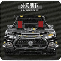 Thumbnail for Building Blocks Tech MOC GTR AMG QUICKSILVER Racing Car Bricks Toy 13126 - 8
