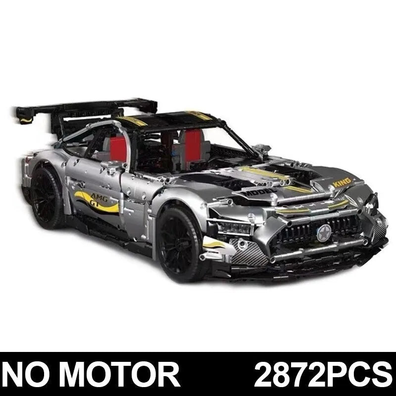 Building Blocks Tech MOC GTR AMG QUICKSILVER Racing Car Bricks Toy 13126 - 11