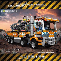 Thumbnail for Building Blocks Tech MOC Heavy Pneumatic Concrete Pump Truck Bricks Toys - 3
