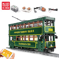 Thumbnail for Building Blocks Tech MOC KB120 RC Hong Kong Tramways Train Bricks Toy - 4