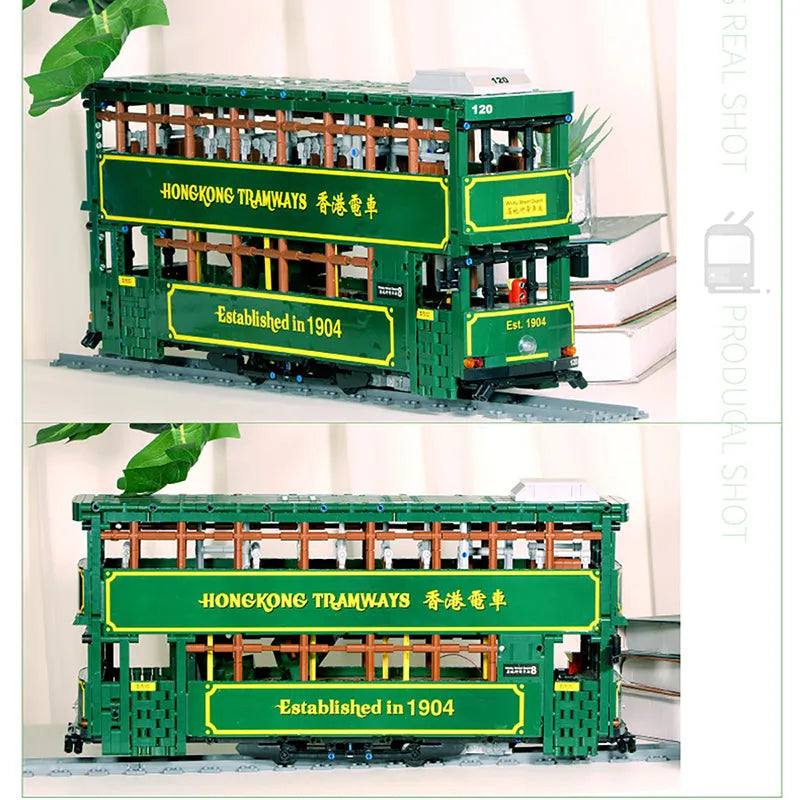 Building Blocks Tech MOC KB120 RC Hong Kong Tramways Train Bricks Toy - 12