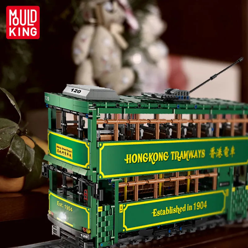 Building Blocks Tech MOC KB120 RC Hong Kong Tramways Train Bricks Toy Construction Set Toys - 5
