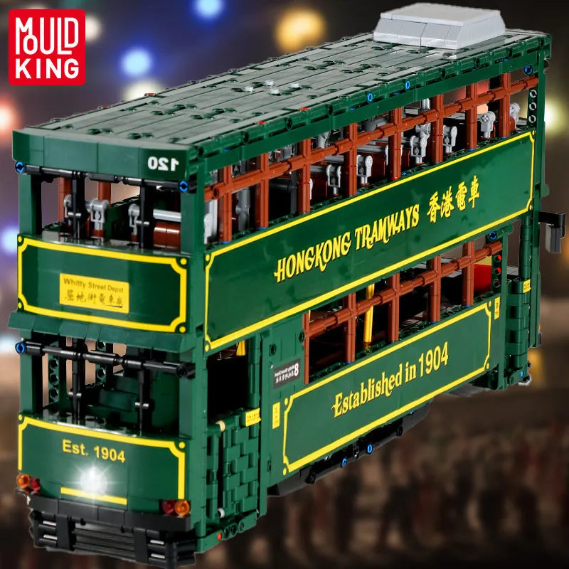Building Blocks Tech MOC KB120 RC Hong Kong Tramways Train Bricks Toy Construction Set Toys - 2